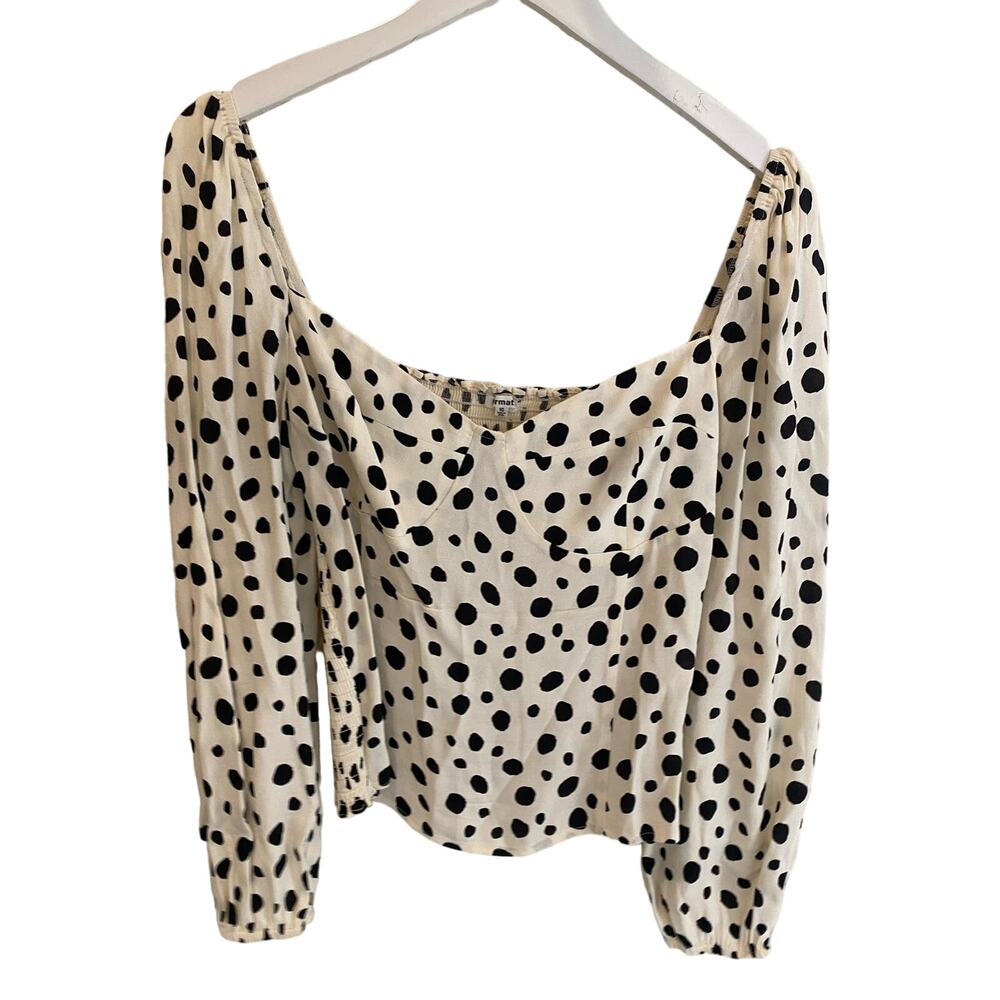 Reformation spotted blouse